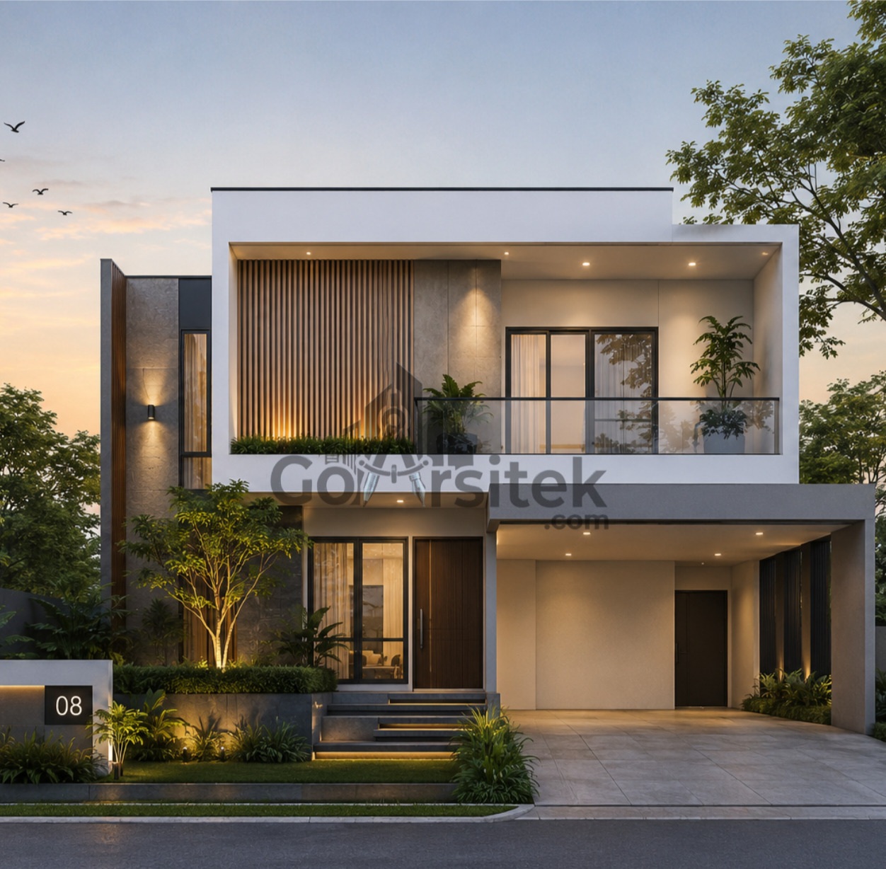 Desain rumah modern minimalis bersih