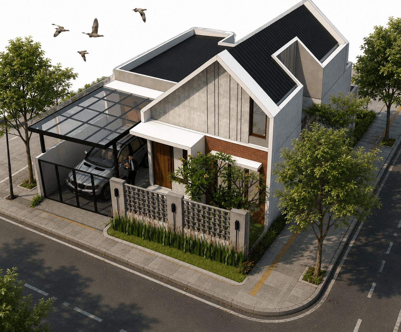 Desain rumah modern minimalis bersih