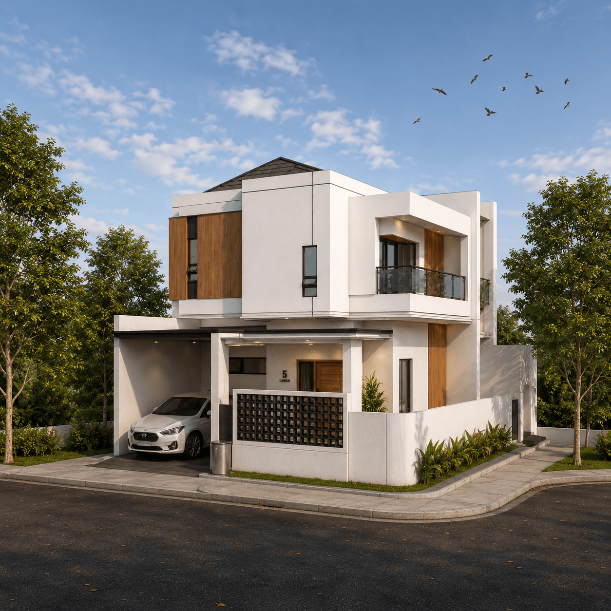 Desain rumah modern minimalis bersih
