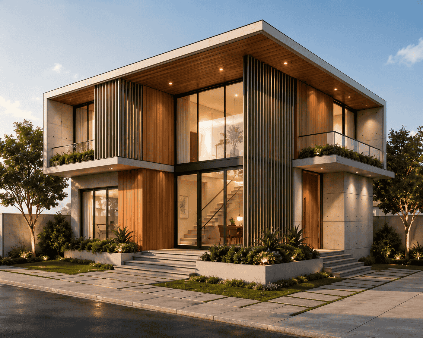 Desain rumah japandi natural zen