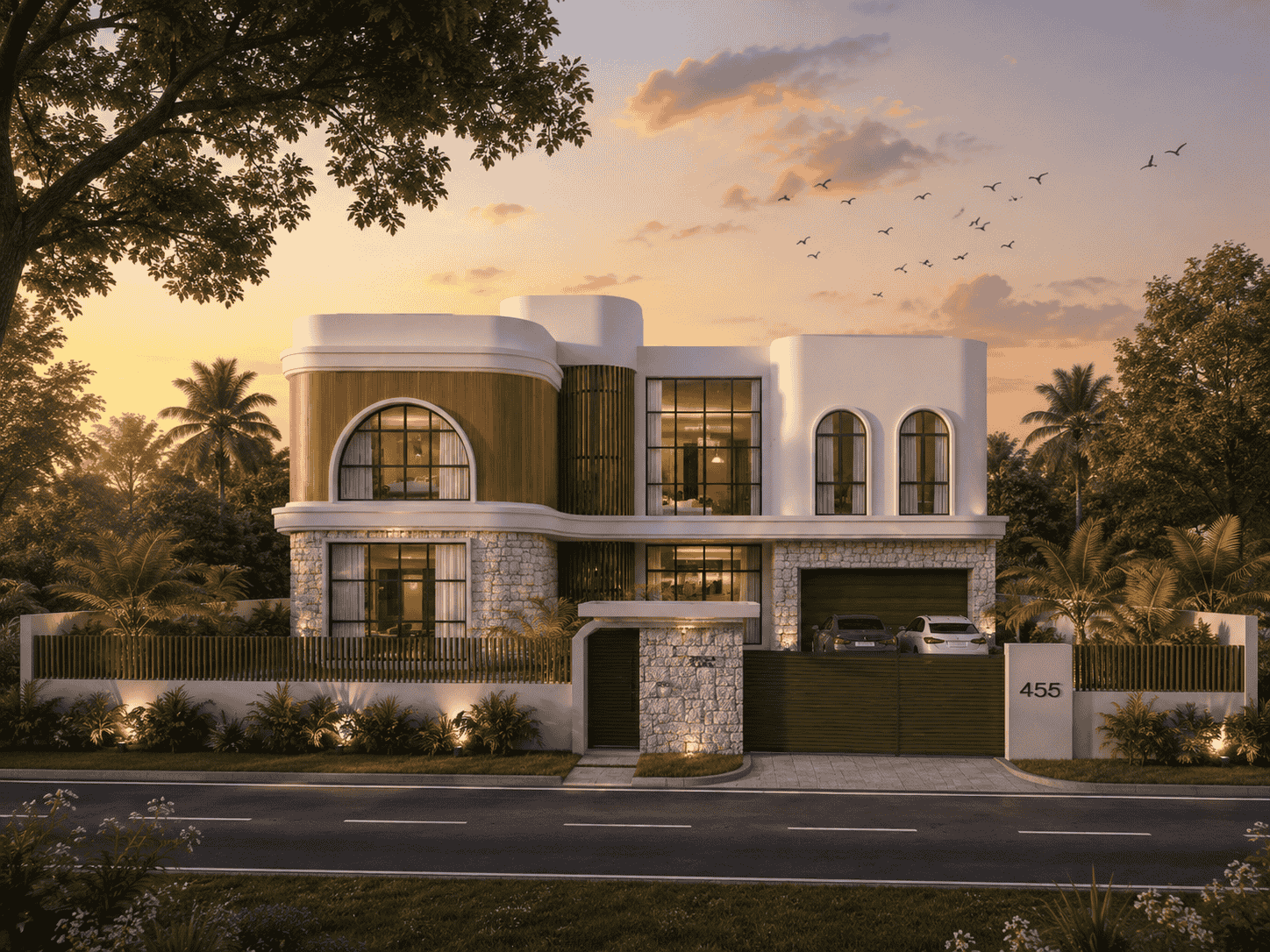 Desain rumah tropis modern
