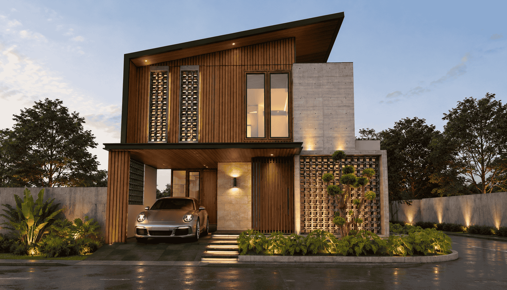 Desain rumah tropis Indonesia alami