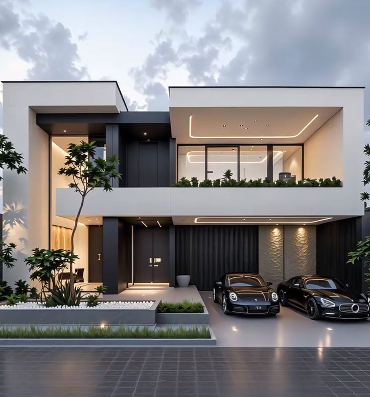 Desain rumah modern minimalis 2 lantai karya arsitek