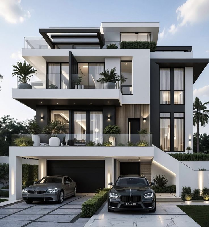 Desain rumah modern minimalis 2 lantai karya arsitek